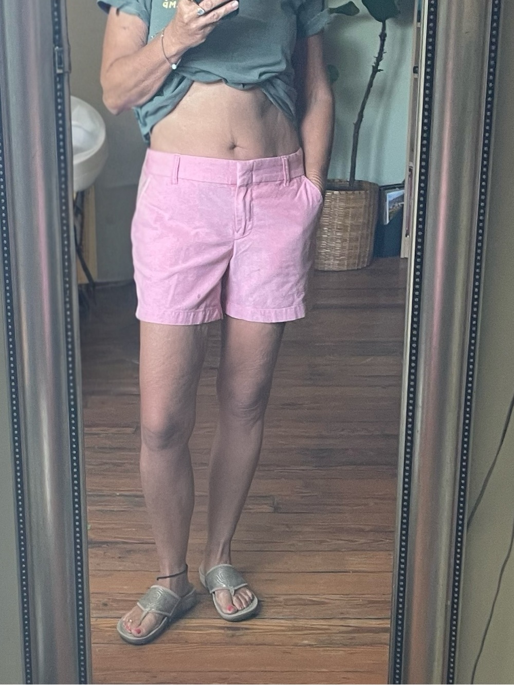 J. Crew light red Cotton Bermudas